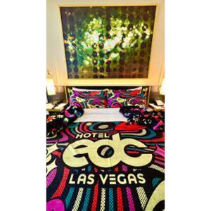 Hotel EDC Las Vegas Throw Blanket with Fringe Edges